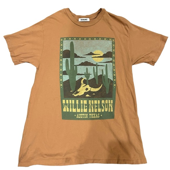 Free People Day Dreamer Shirt Dress Willie Nelson - Picture 2 of 5